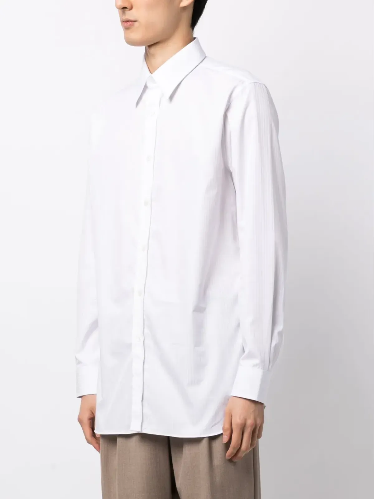 Dunhill ロングスリーブ コットンシャツ - White - 画像3