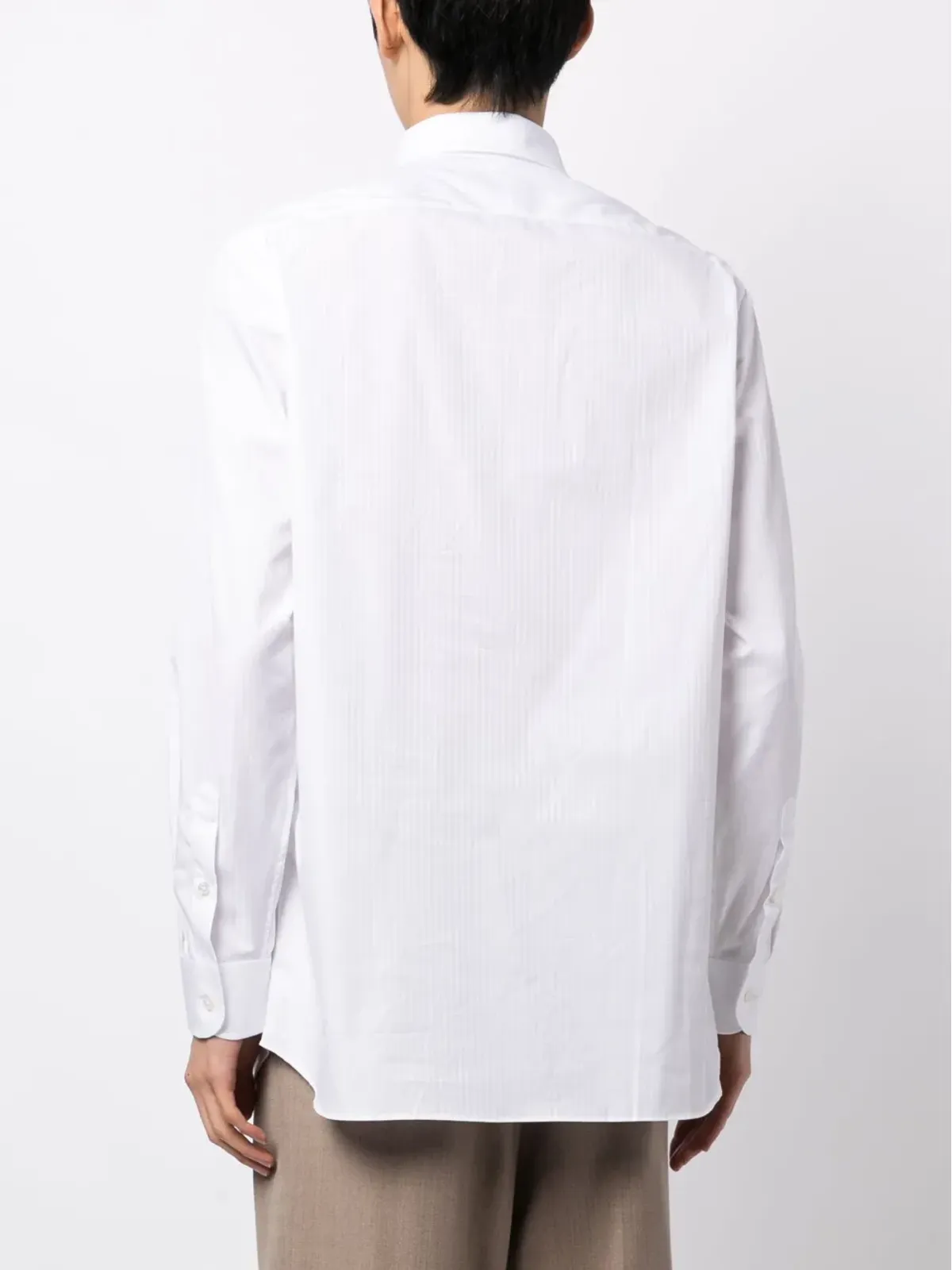 Dunhill ロングスリーブ コットンシャツ - White - 画像4