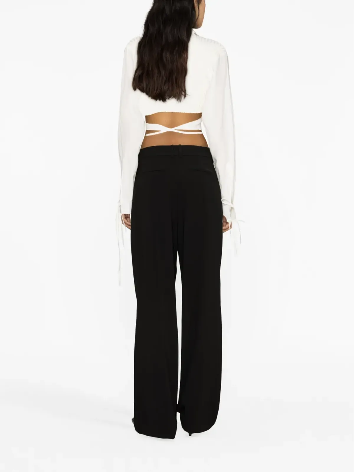 Calvin Klein ミッドライズ ワイドレッグ トラウザー - 画像3