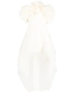 Ana Radu 花柄アップリケオーガンザ レイヤードドレス - サムネイル1