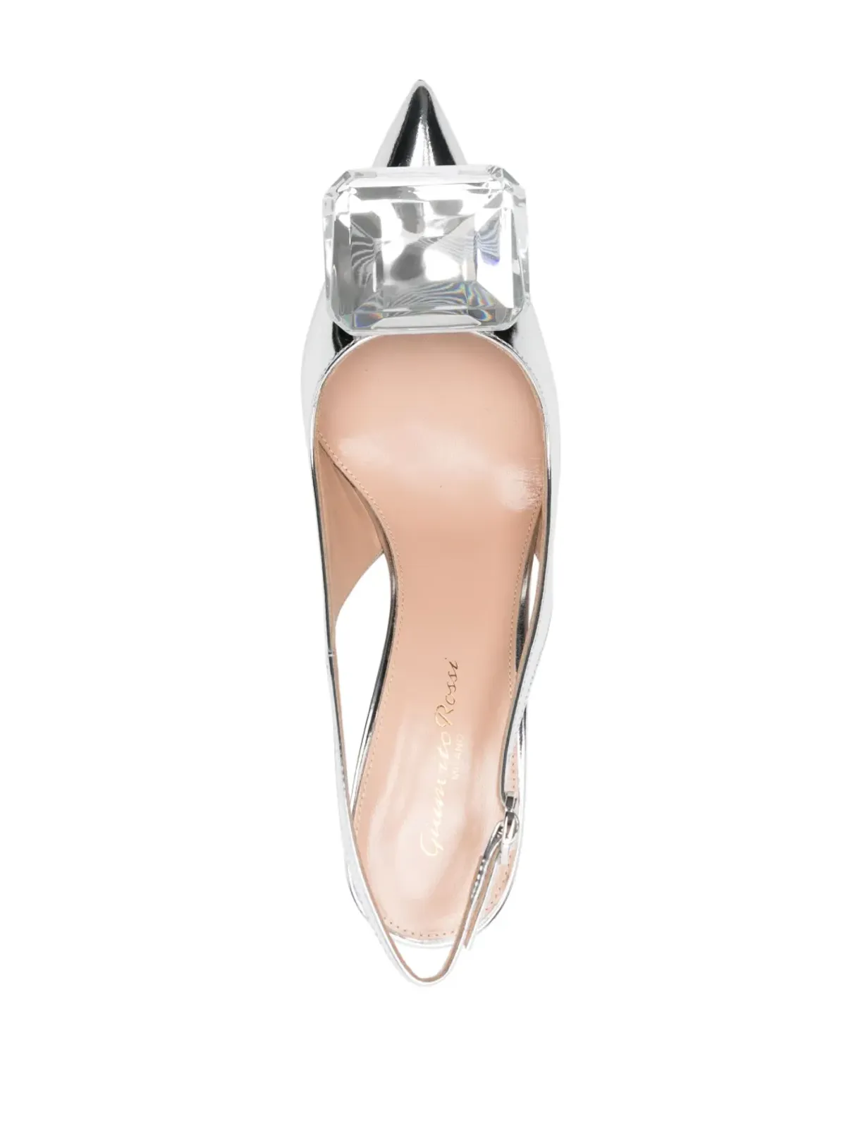 Gianvito Rossi Jaipur slingback pumps（シルバー） - 画像4