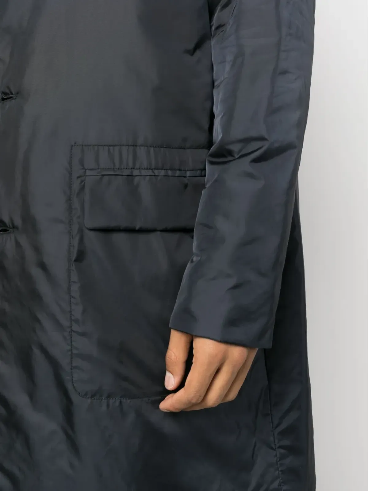ASPESI パッド入りロングコート - 画像5