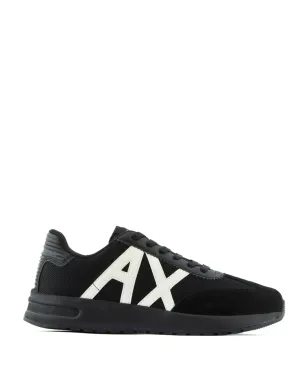Armani Exchange ロゴパッチ・パネルデザイン スニーカー - ブラック - サムネイル1