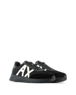Armani Exchange ロゴパッチ・パネルデザイン スニーカー - ブラック - サムネイル2