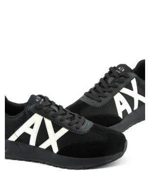 Armani Exchange ロゴパッチ・パネルデザイン スニーカー - ブラック - サムネイル4