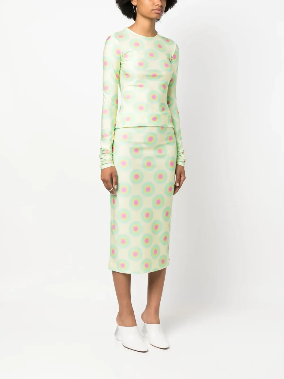 Sportmax グラフィックプリント クルーネック Tシャツ - 画像3