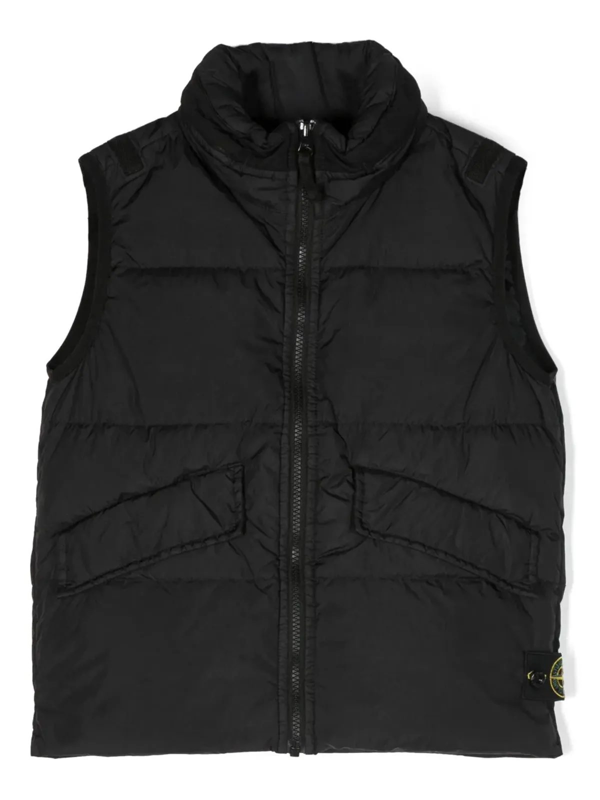 Stone Island Junior コンパスアップリケ キルトジレ - 画像1