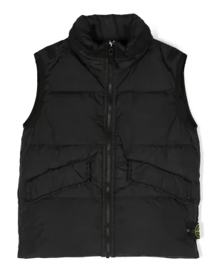 Stone Island Junior コンパスアップリケ キルトジレ - サムネイル1