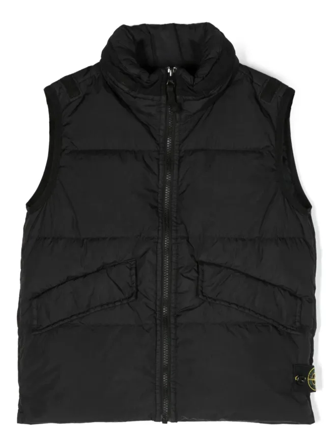 Stone Island Junior Stone Island Junior コンパスアップリケ キルトジレの商品画像
