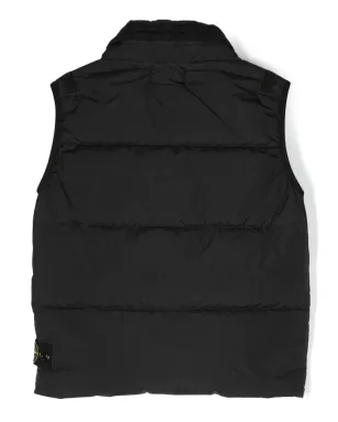 Stone Island Junior コンパスアップリケ キルトジレ - サムネイル2