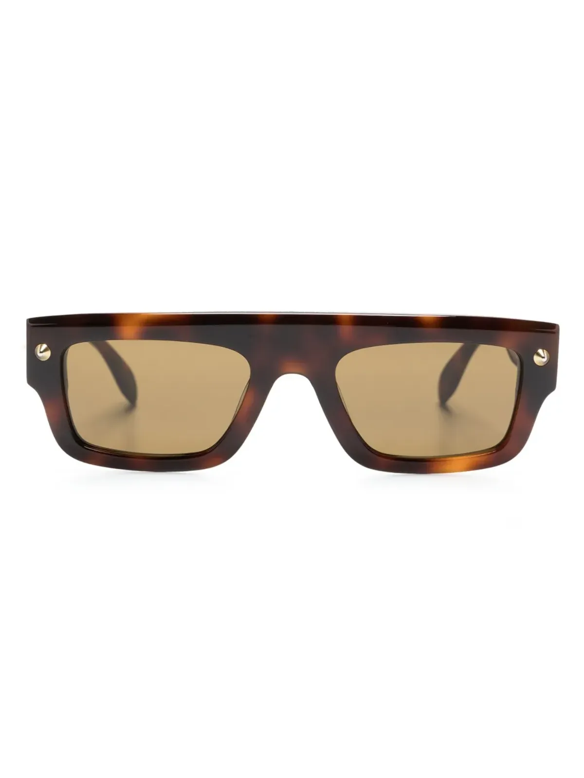 Alexander McQueen Eyewear スパイクスタッズ レクタンギュラーフレーム サングラス - 画像1