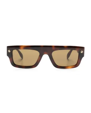 Alexander McQueen Eyewear スパイクスタッズ レクタンギュラーフレーム サングラス - サムネイル1