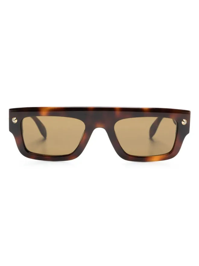 Alexander McQueen Eyewear Alexander McQueen Eyewear スパイクスタッズ レクタンギュラーフレーム サングラスの商品画像