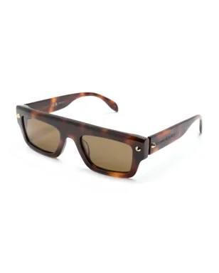 Alexander McQueen Eyewear スパイクスタッズ レクタンギュラーフレーム サングラス - サムネイル2