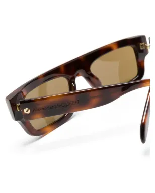 Alexander McQueen Eyewear スパイクスタッズ レクタンギュラーフレーム サングラス - サムネイル3