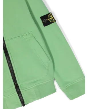 Stone Island Junior コンパスパッチ付きジップアップジャケット - サムネイル3