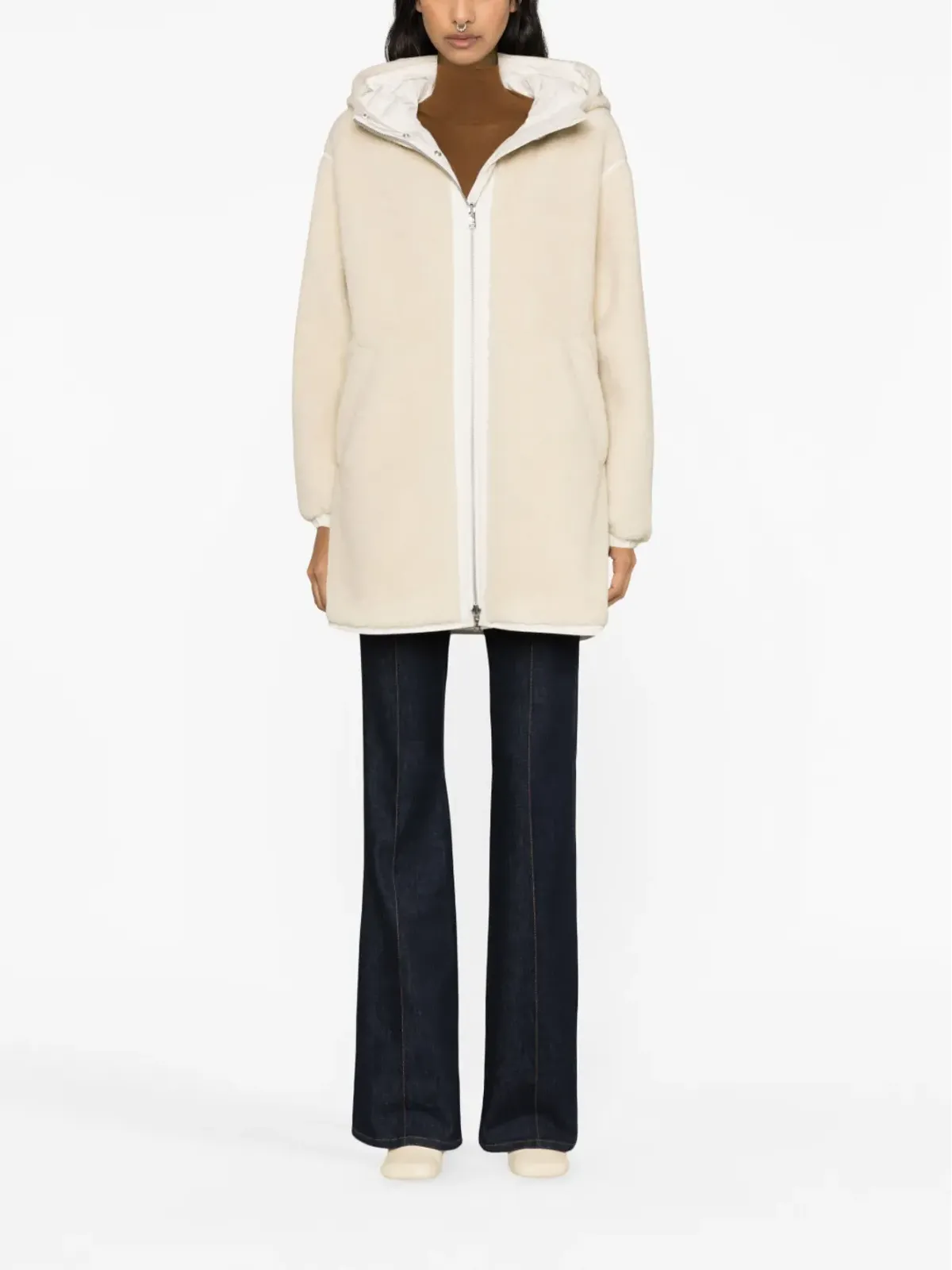 Woolrich リバーシブルフード付きコート - 画像2