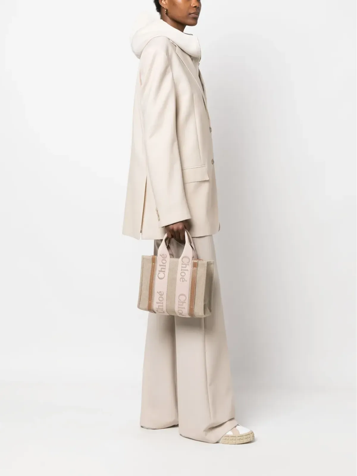 Chloé Woodyリネン トートバッグ - 画像2