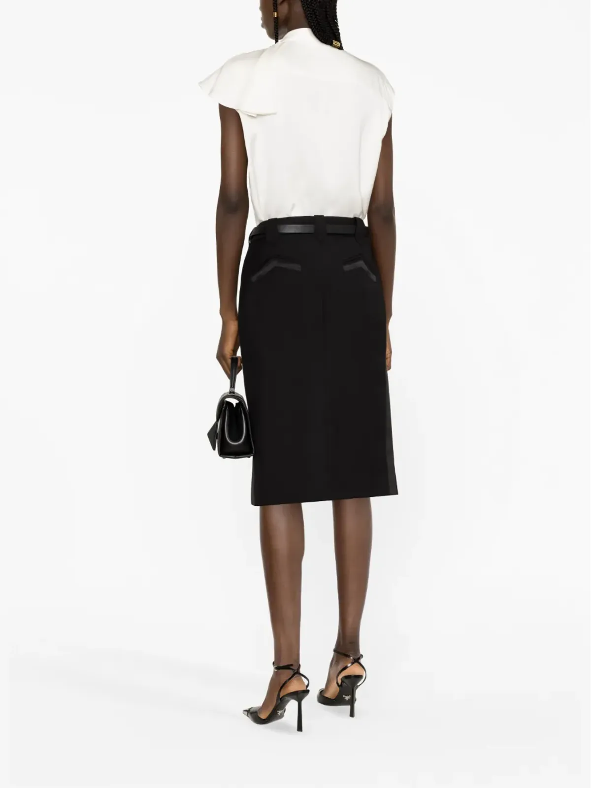 TOM FORD フロントスリット ミディ丈スカート - 画像4