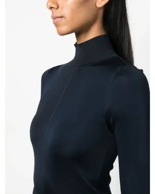 Saint Laurent ニット長袖マキシドレス - ブルー - サムネイル5