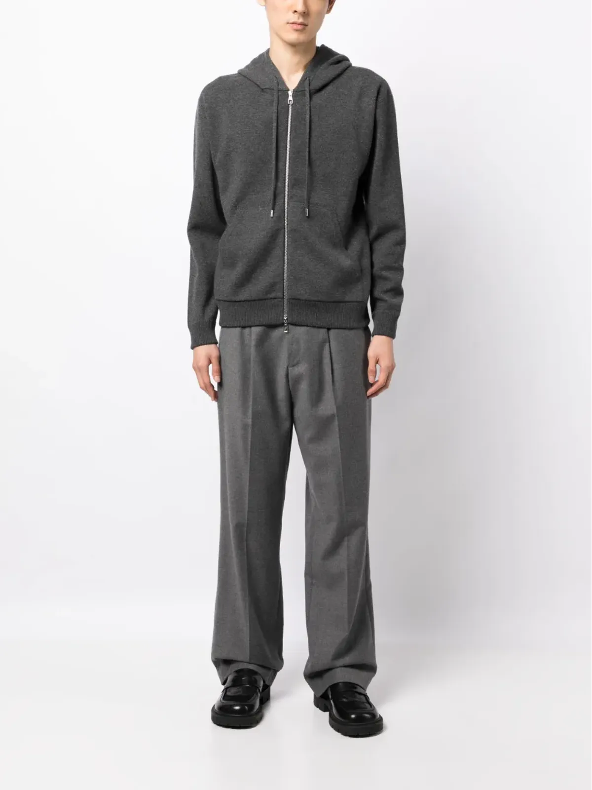 Dunhill グレーのジップアップフーディ - 画像2