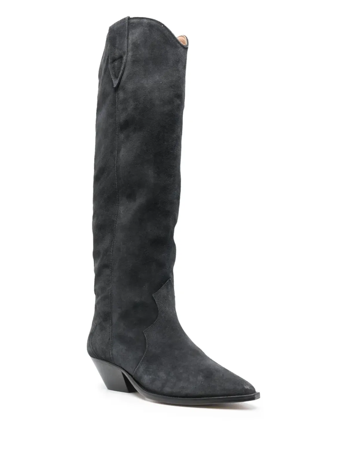 ISABEL MARANT Denvee 50mm スエードニー丈ブーツ - ブラック - 画像2