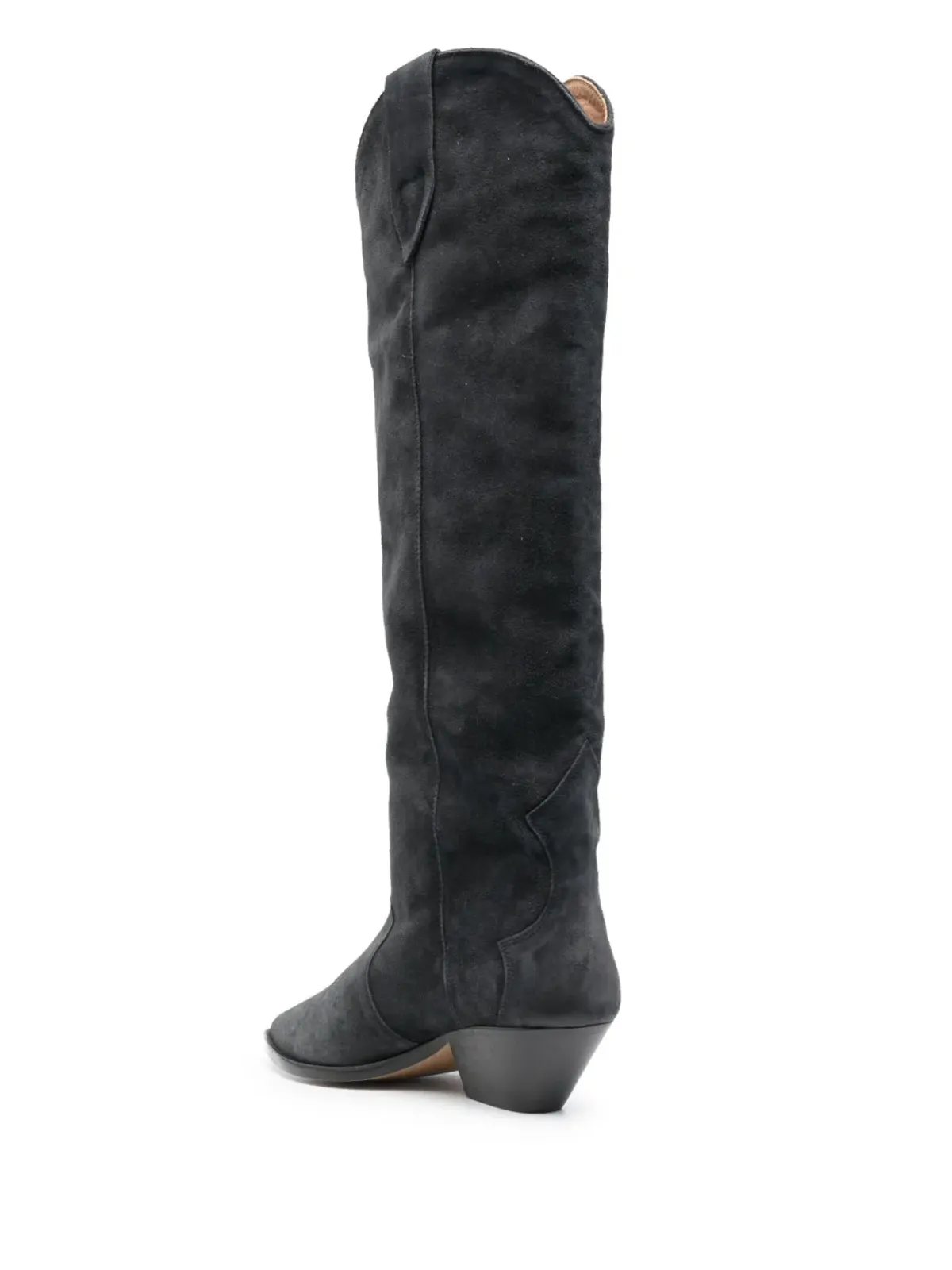 ISABEL MARANT Denvee 50mm スエードニー丈ブーツ - ブラック - 画像3