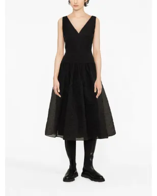 ERDEM クリンクルド・シルク・フレアドレス - サムネイル4