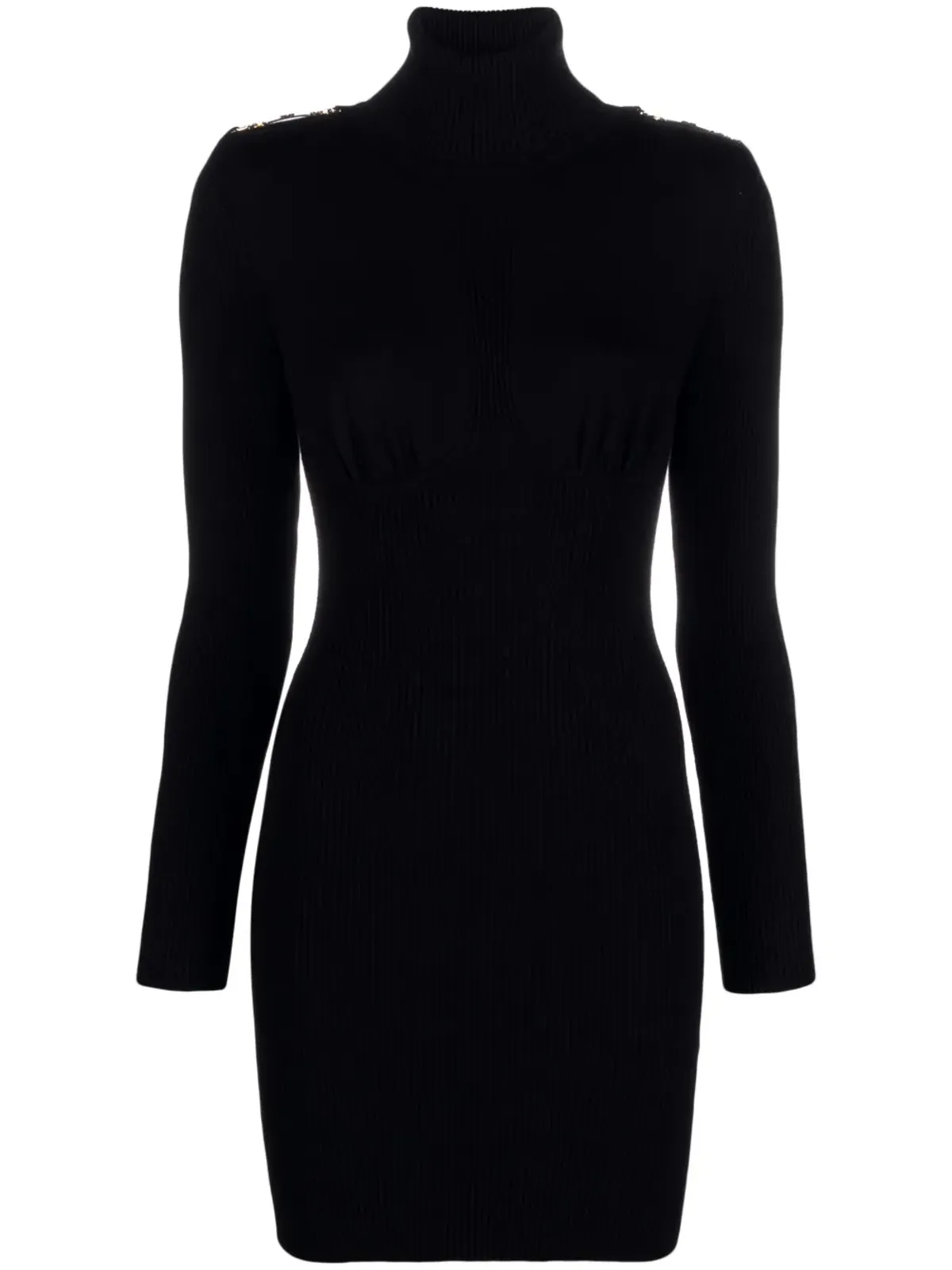 Elisabetta Franchi ニット長袖ミニドレス - ブラック - 画像1