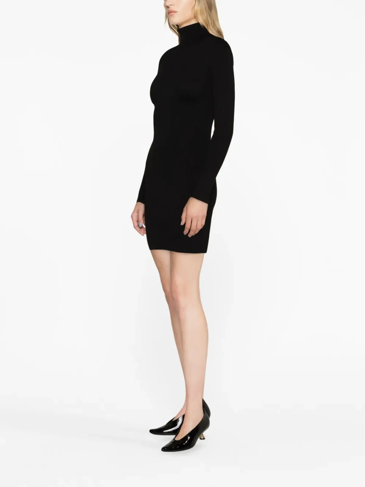 Elisabetta Franchi ニット長袖ミニドレス - ブラック - 画像3