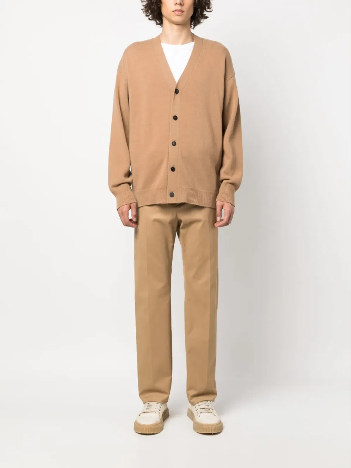 Roberto Collina ロベルト・コリーナ Vネック ウール×カシミヤ混紡 カーディガン - 画像2