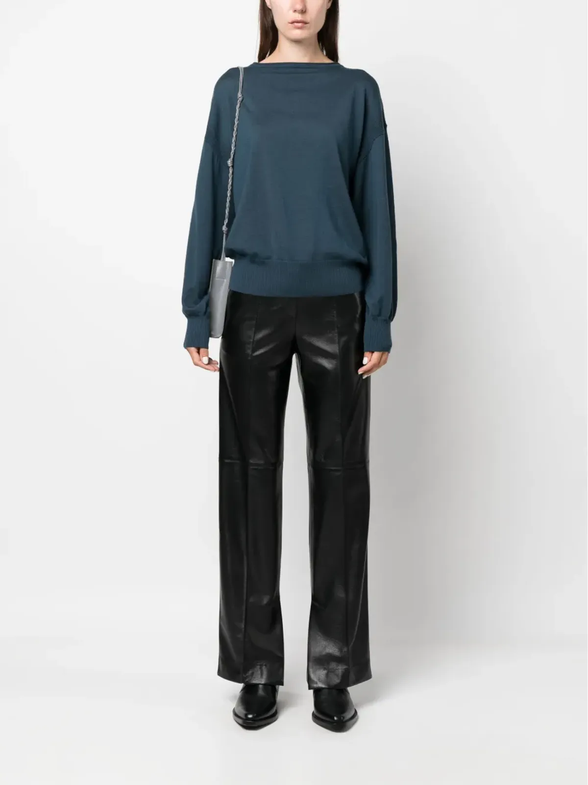 Patrizia Pepe ボートネック長袖トップ - Blue - 画像2