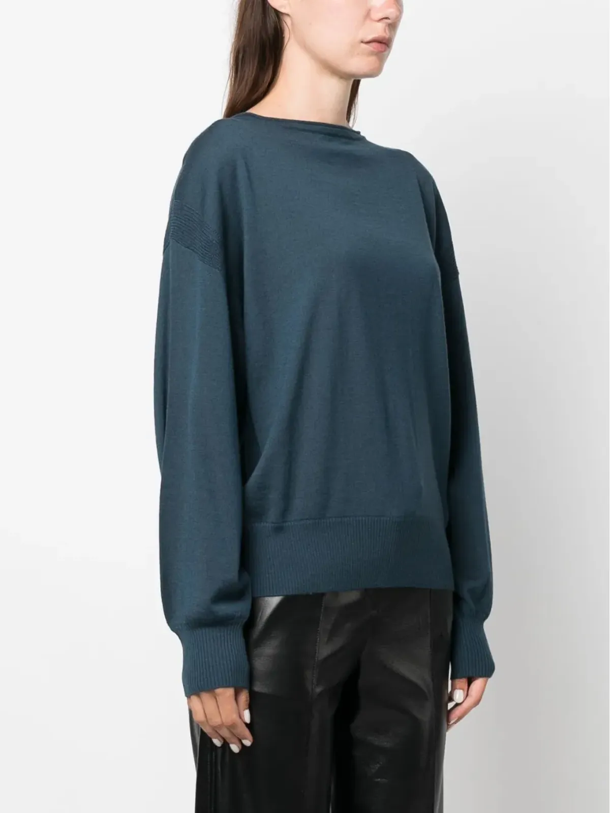 Patrizia Pepe ボートネック長袖トップ - Blue - 画像3