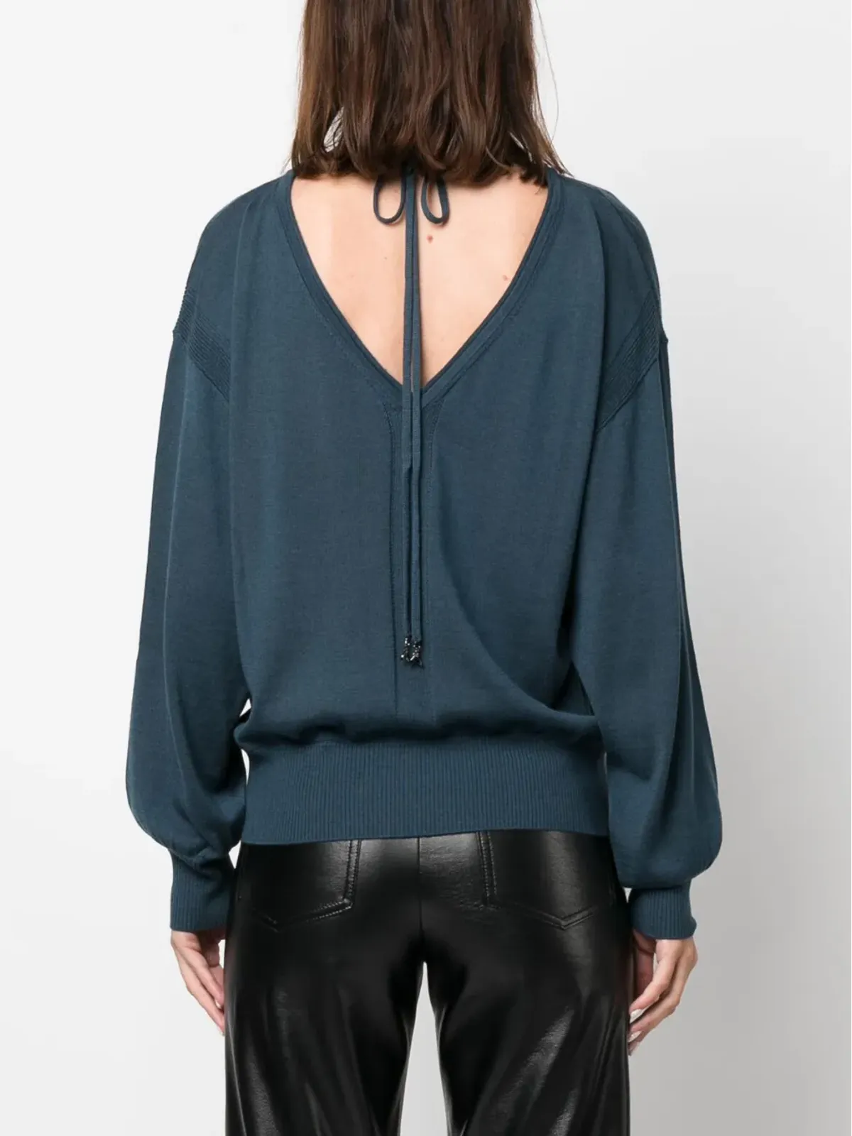 Patrizia Pepe ボートネック長袖トップ - Blue - 画像4