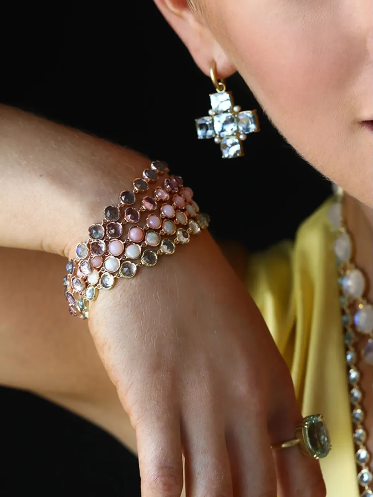 Irene Neuwirth 18kt rose gold opal bracelet - Pink - 画像2