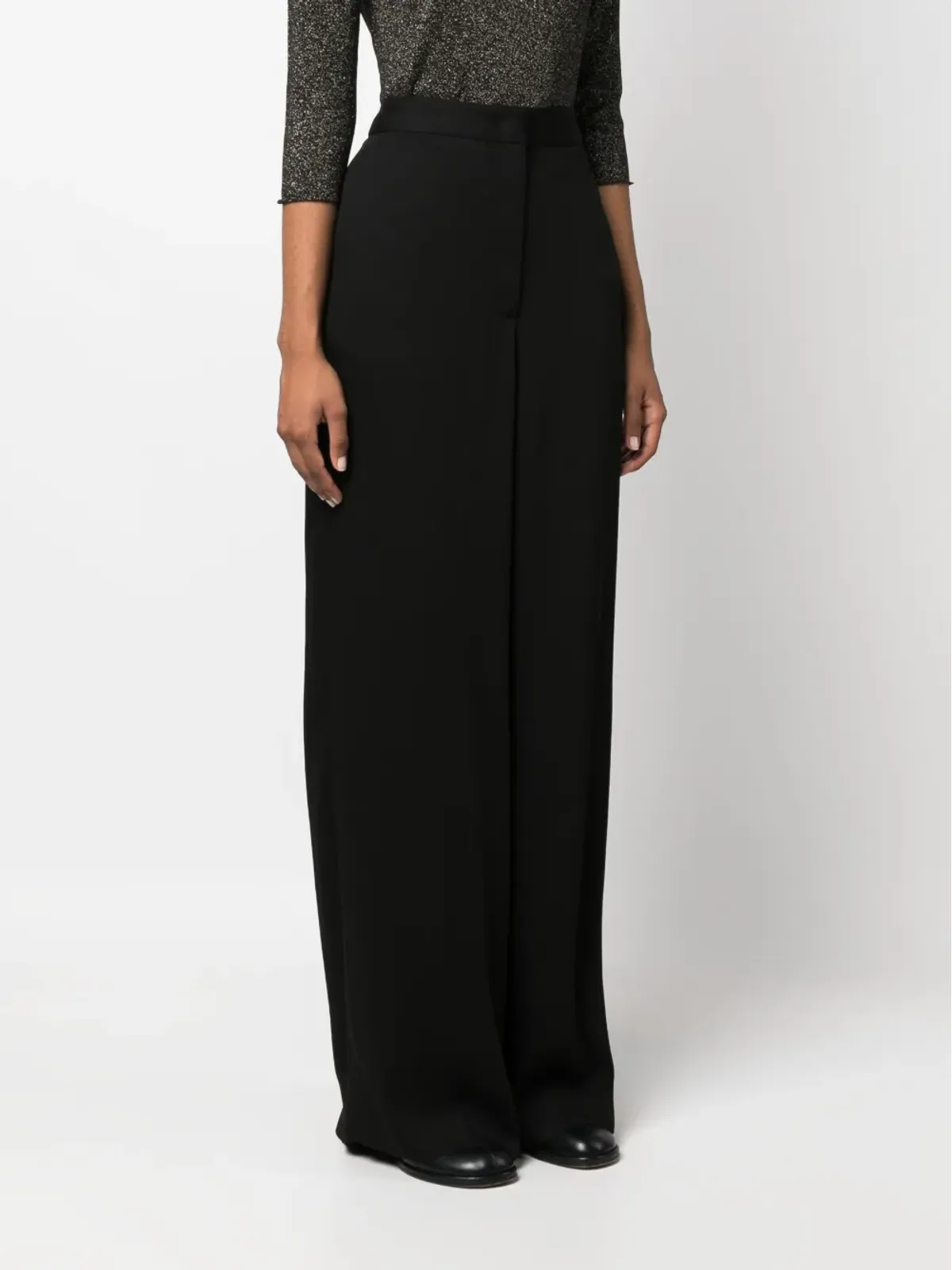 Fabiana Filippi high-waisted palazzo trousers - Black - 画像3