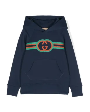 Gucci Kids インターロッキングG刺繍フーディー - サムネイル1