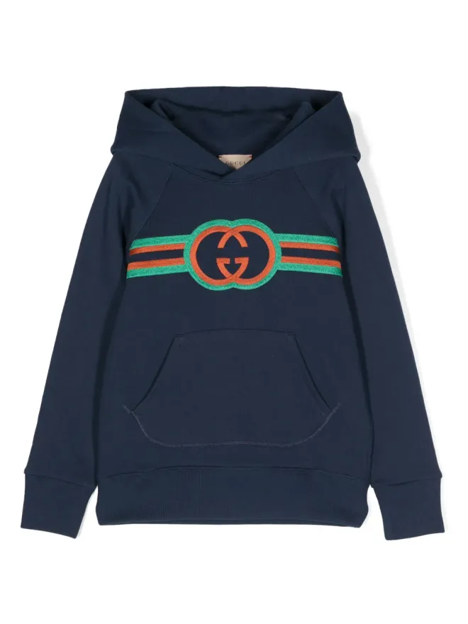 Gucci Kids Gucci Kids インターロッキングG刺繍フーディーの商品画像