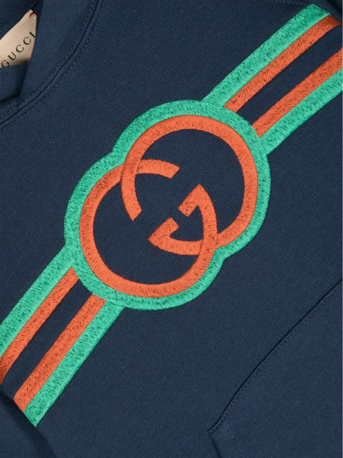 Gucci Kids インターロッキングG刺繍フーディー - 画像3