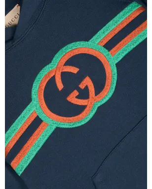 Gucci Kids インターロッキングG刺繍フーディー - サムネイル3
