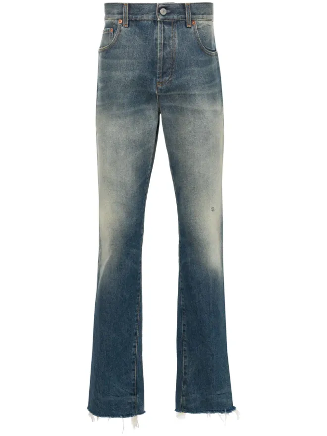 Gucci Gucci ミッドライズ・ストレートレッグ・裾を切りっぱなしデニムジーンズの商品画像
