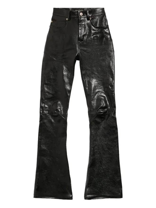 Balenciaga Balenciaga フレアレザーパンツの商品画像