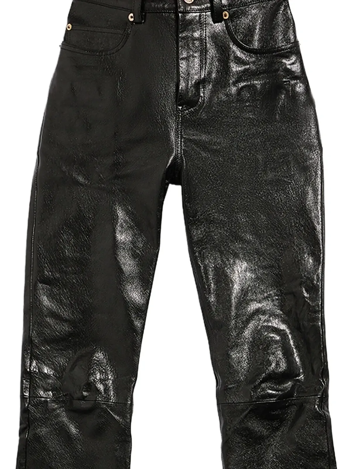 Balenciaga フレアレザーパンツ - 画像2