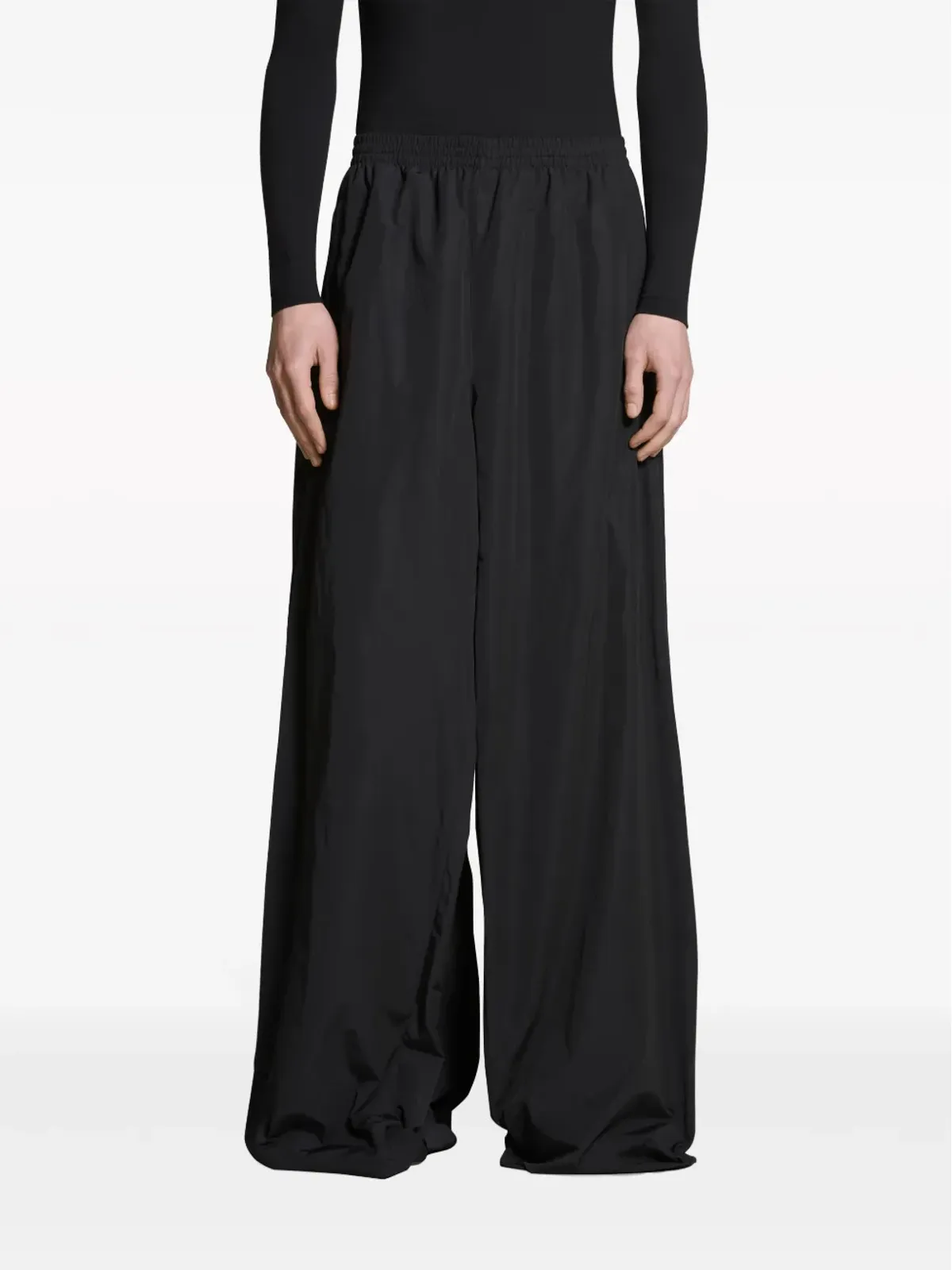 Balenciaga ドローストリングウエスト・ワイドレッグパンツ - ブラック - 画像5