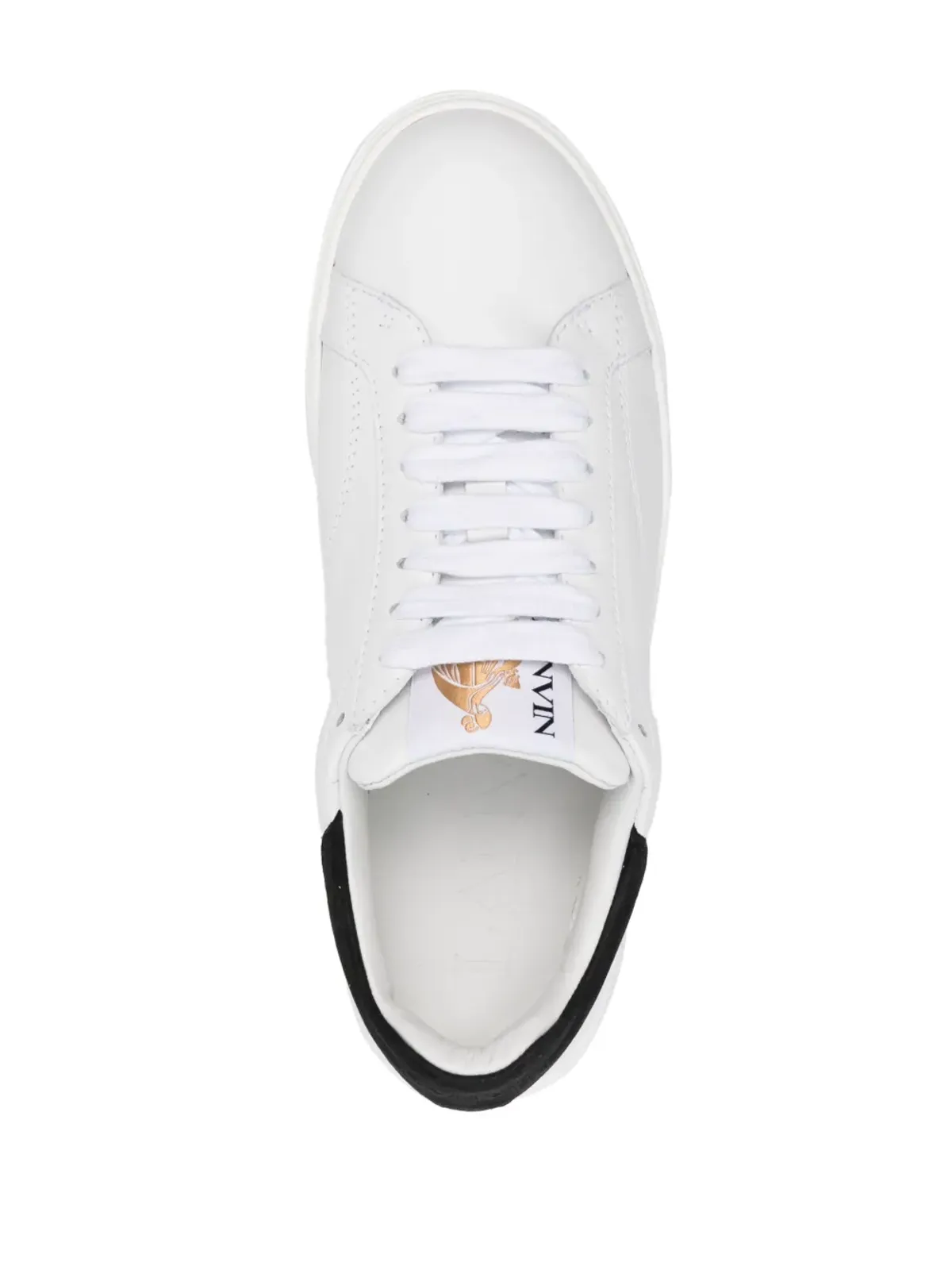 Lanvin ロゴパッチ レースアップスニーカー - 画像4
