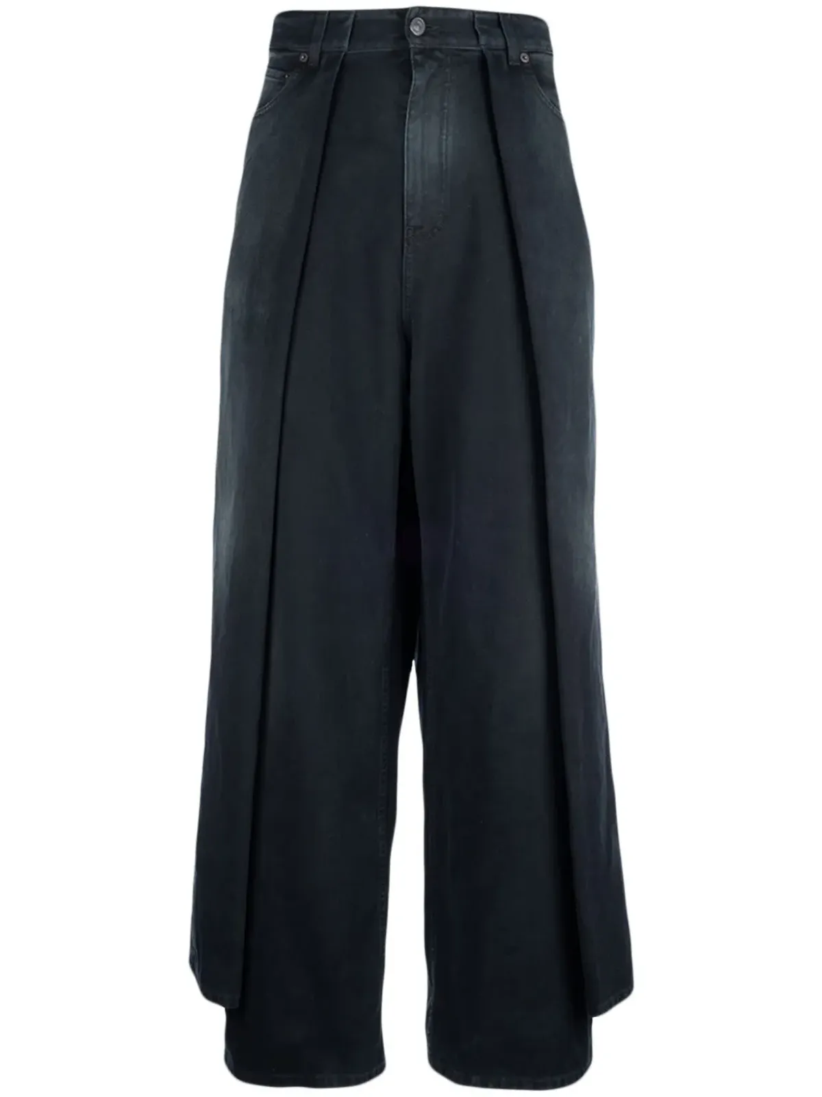 Balenciaga プリーツディテールのワイドレッグデニム - 画像1