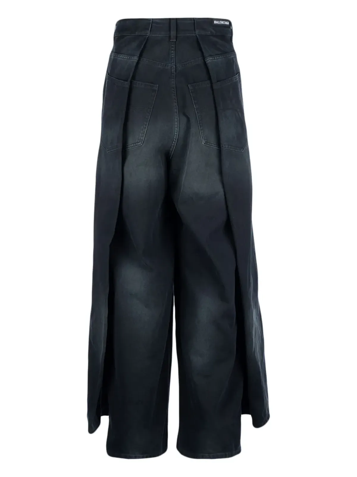 Balenciaga プリーツディテールのワイドレッグデニム - 画像2