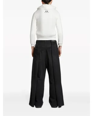 Balenciaga プリーツディテールのワイドレッグデニム - サムネイル4