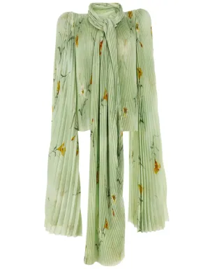 Balenciaga 花柄プリント プリーツ ブラウス - サムネイル1