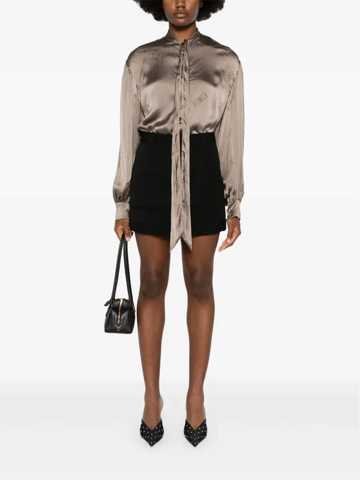 Balenciaga デコンストラクテッド ウール ミニスカート - 画像2